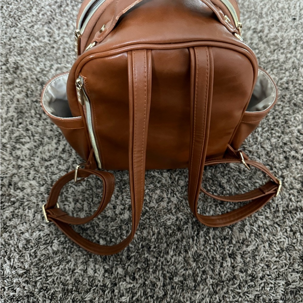 Itzy Ritzy Tan Backpack with Structured Design - Picture 3 of 4